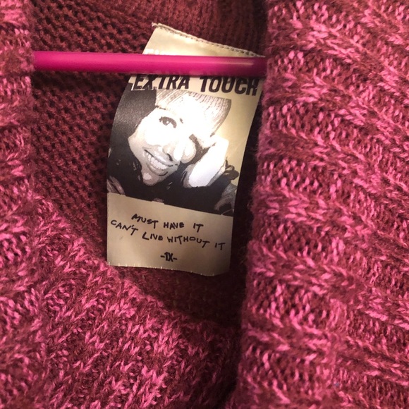 Extra Touch Burgundy Sweater Dress Size 2X - Picture 2 of 4